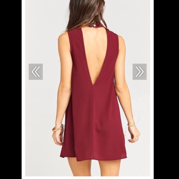 Show Me Your Mumu Friday Choker Dress in Maroon Size Small - Picture 4 of 9